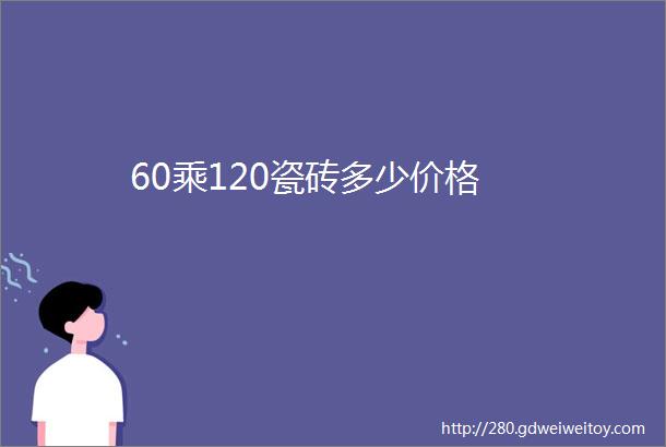 60乘120瓷砖多少价格